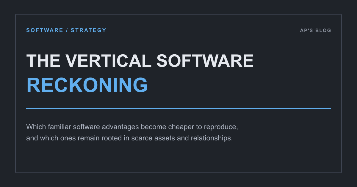 The Vertical Software Reckoning